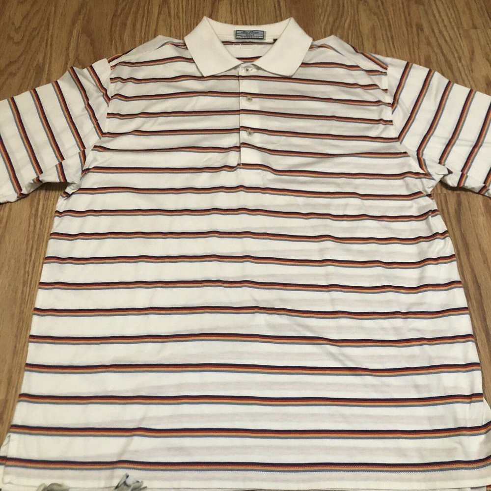 Alan Flusser Men's Size M Casual Polo Shirt Short Sleeve 100% Supima  cotton